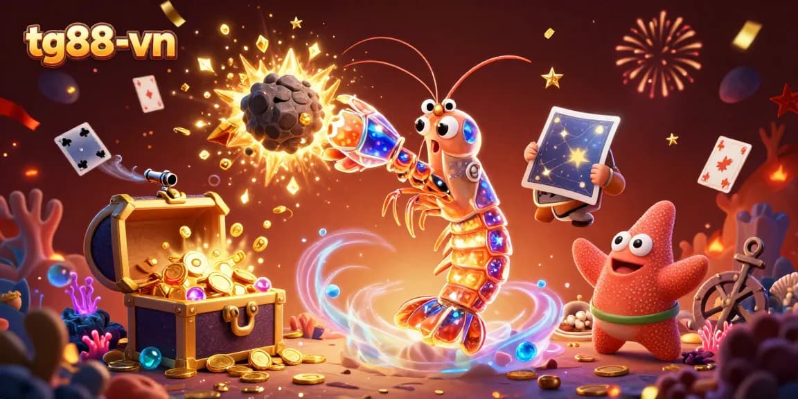 Experience the thrill of gaming at tg88-vn with dynamic illustrations of galactic adventures and casino excitement.