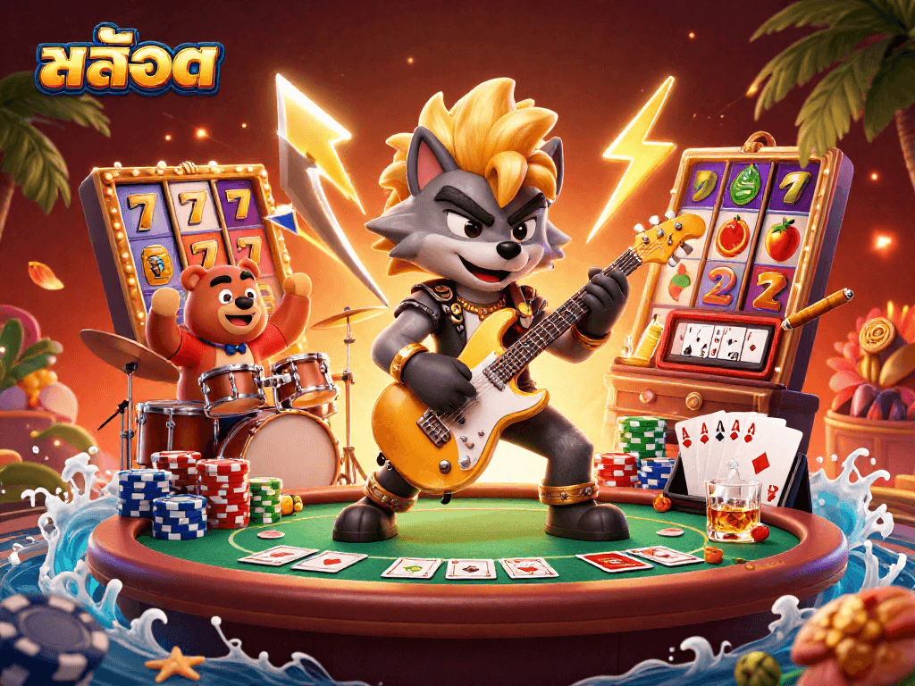 Engage in สล็อต gaming with vibrant characters and rich casino elements in action.