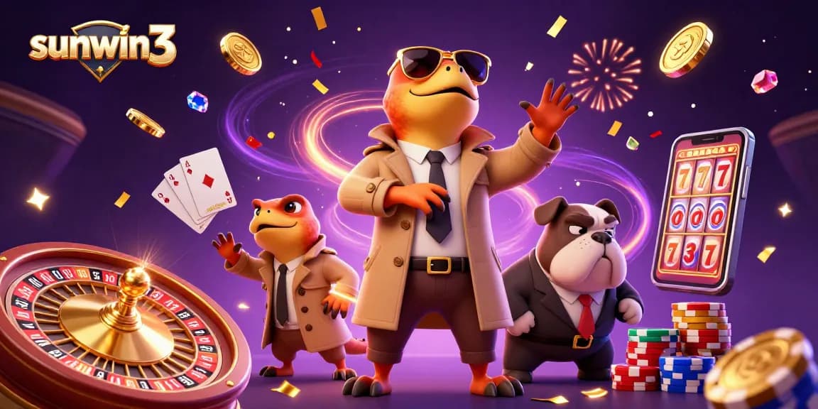 Engage in thrilling gameplay with sunwin3's animated casino experience and vibrant game elements.