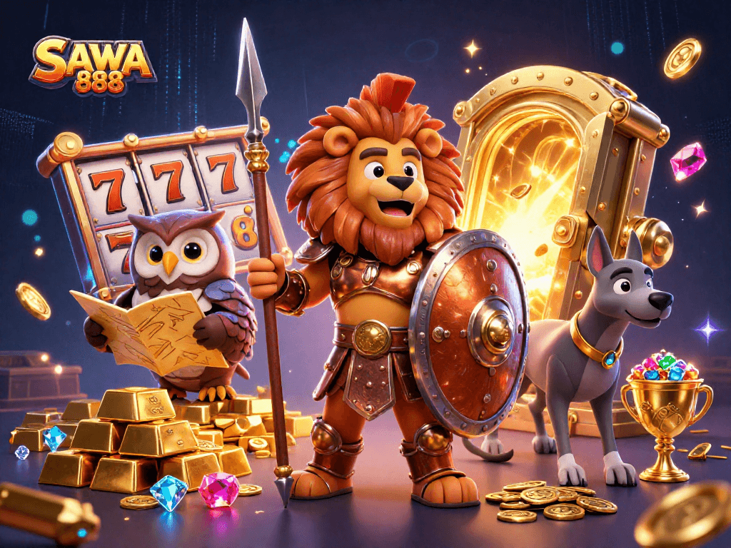 Spin and win with SAWA 888's thrilling slot reels and dazzling treasure!