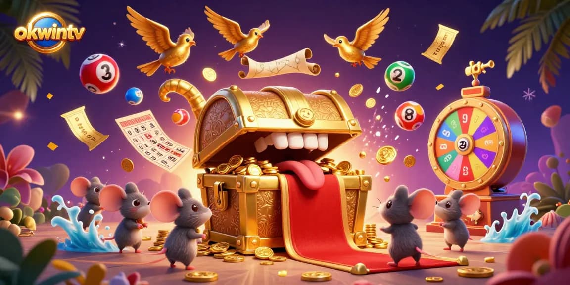 Experience exciting moments with okwintv's vibrant casino treasures and lively lottery elements.