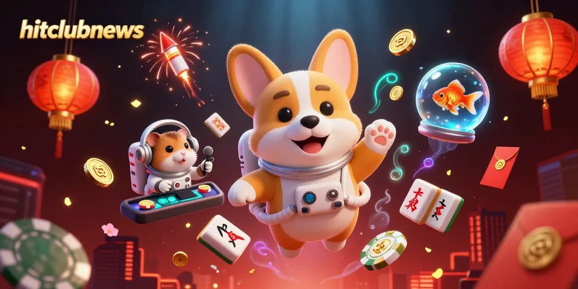 Experience hitclubnews in a vibrant space casino scene featuring a floating corgi and dynamic gaming elements.