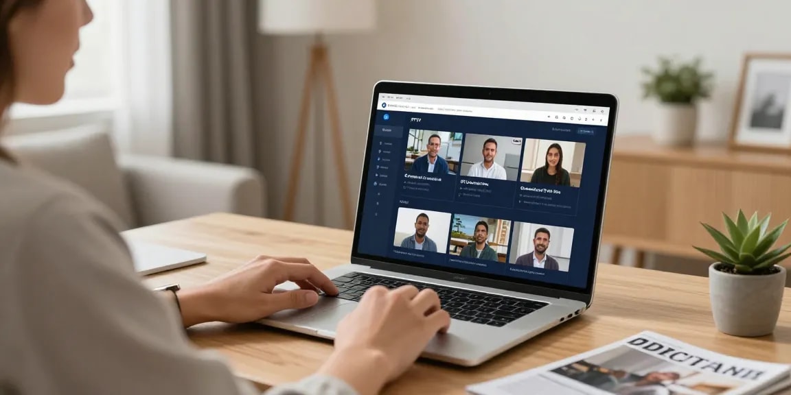 Image of a reliable IPTV reseller managing services in a professional home office, showcasing trusted communication.