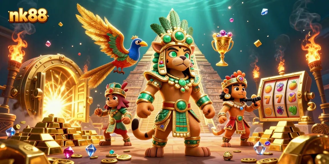 Experience the excitement of nk88 casino slots with a vibrant Mayan theme and treasures.
