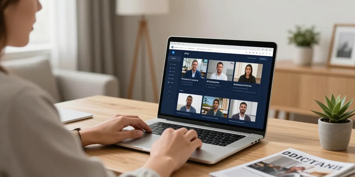 Image of a reliable IPTV reseller managing services in a professional home office, showcasing trusted communication.
