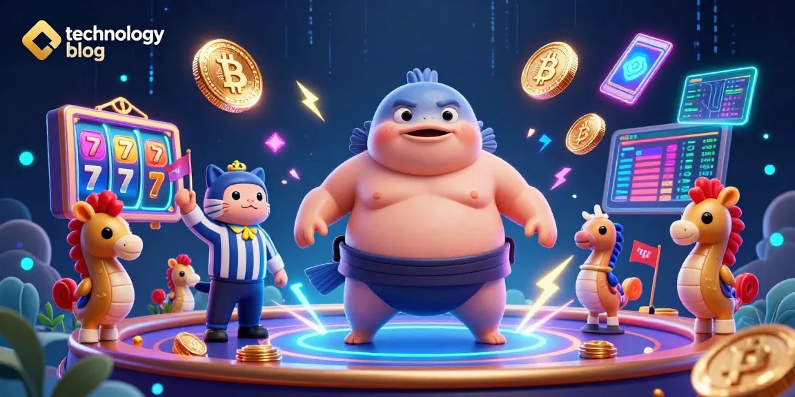 Engage with our technology blog showcasing a vibrant underwater casino scene featuring a fugu and charismatic characters.