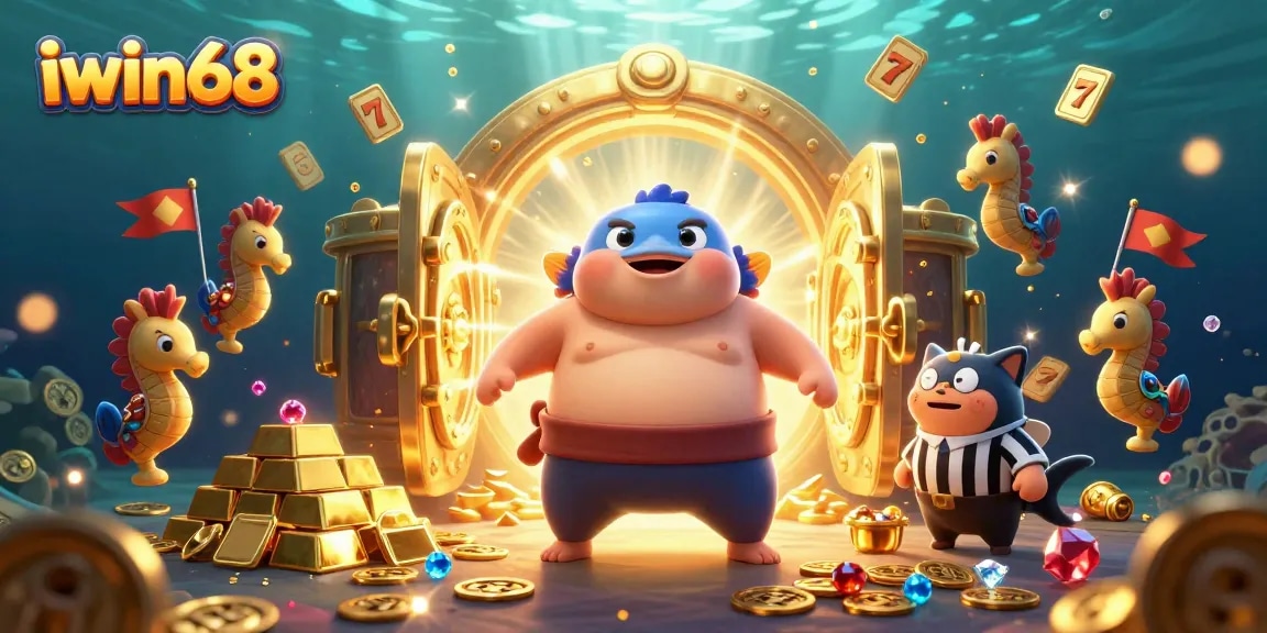 Experience exciting gaming at iwin68 with vibrant characters and dynamic casino elements!
