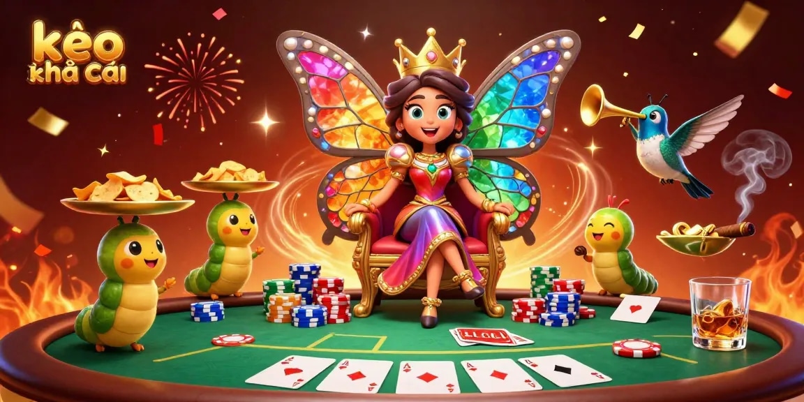 Experience the excitement of kèo nhà cái with colorful casino elements and vibrant characters.