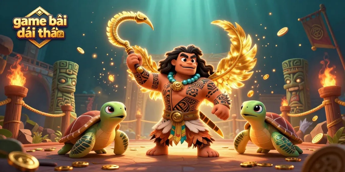 Engage in thrilling game bài đổi thưởng with dynamic characters and vibrant casino elements in a captivating scene.