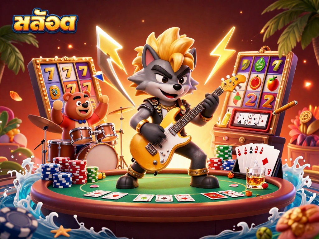 Engage in สล็อต gaming with vibrant characters and rich casino elements in action.