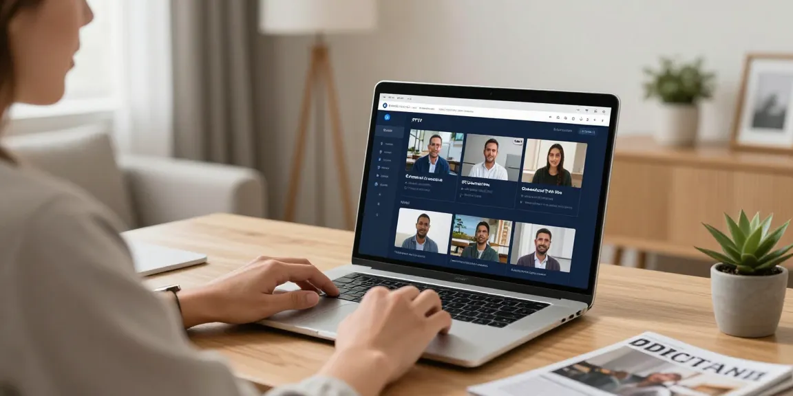Image of a reliable IPTV reseller managing services in a professional home office, showcasing trusted communication.