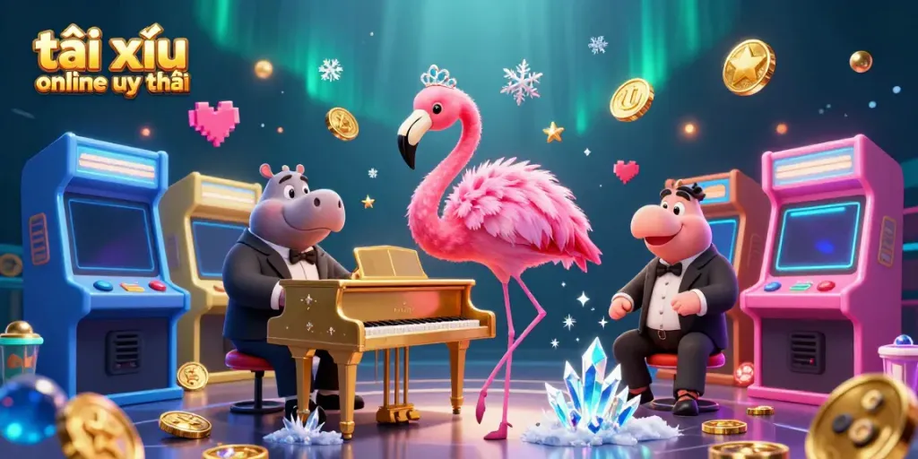 Engage in tài xỉu online uy tín with vibrant characters and dynamic gaming elements creating a captivating casino atmosphere.