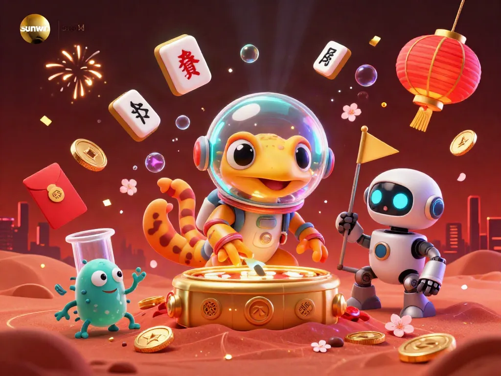 Experience innovative casino gaming with sunwin in a vibrant Martian landscape.