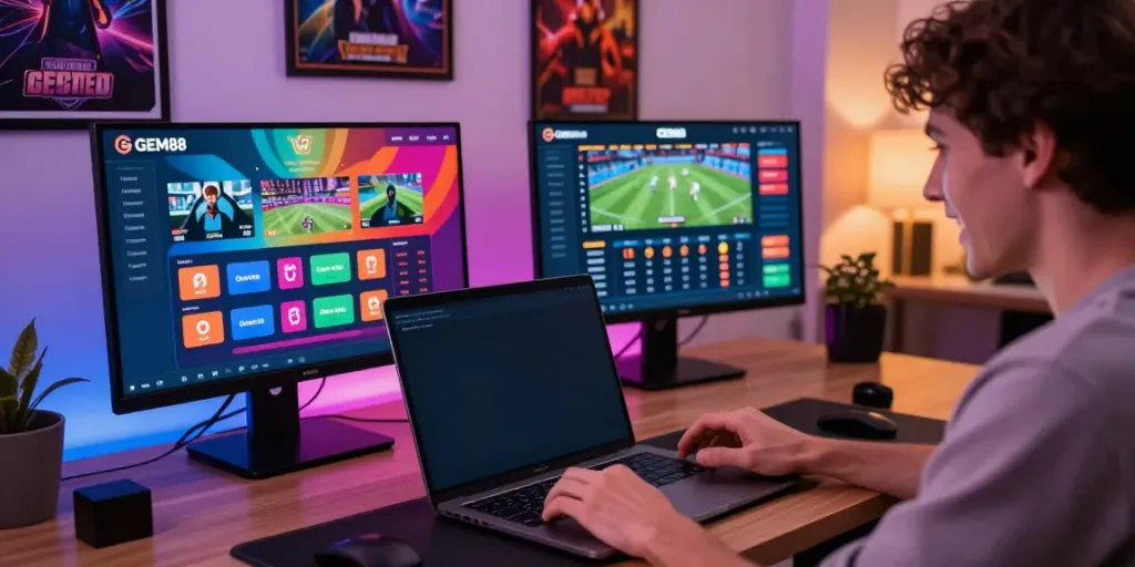 Exciting online betting scene on GEM88 platform showing dynamic betting options and user interaction.