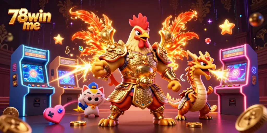 Experience the thrill of winning at 78win me with a dynamic 3D casino scene.